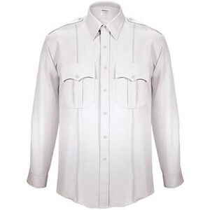 Elbeco Textrop2 Men's Long Sleeve Zip Front Shirt - Z310N White - Sz 16.5 (33)